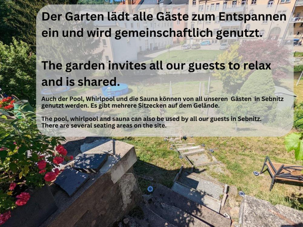 Famzi - Urlaubsmagie - Familienwohnung Mit Gemeinschaftsgarten, -Sauna & -Pool Sebnitz Exterior photo
