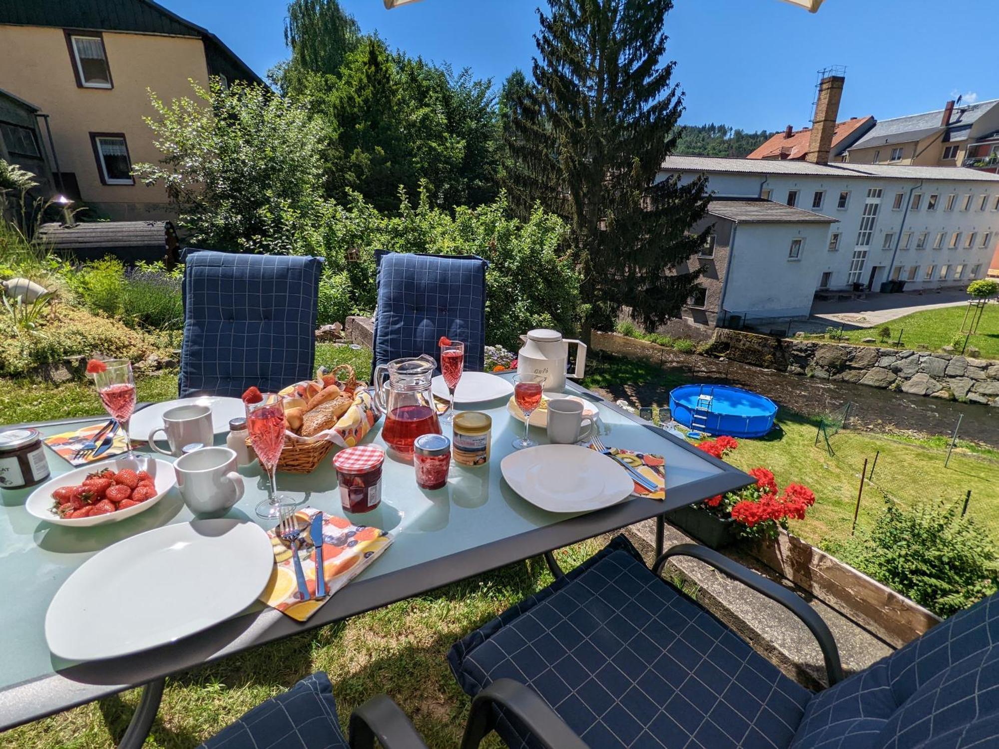 Famzi - Urlaubsmagie - Familienwohnung Mit Gemeinschaftsgarten, -Sauna & -Pool Sebnitz Exterior photo