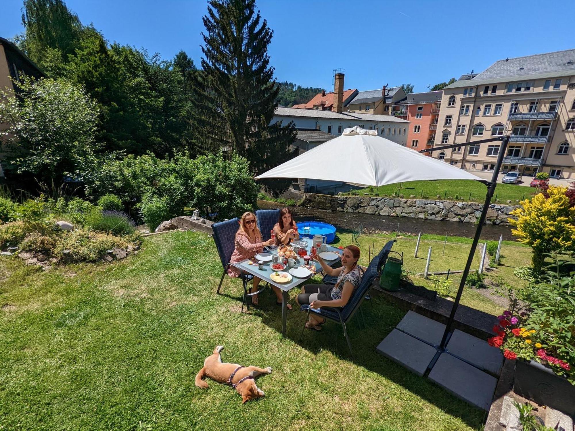 Famzi - Urlaubsmagie - Familienwohnung Mit Gemeinschaftsgarten, -Sauna & -Pool Sebnitz Exterior photo